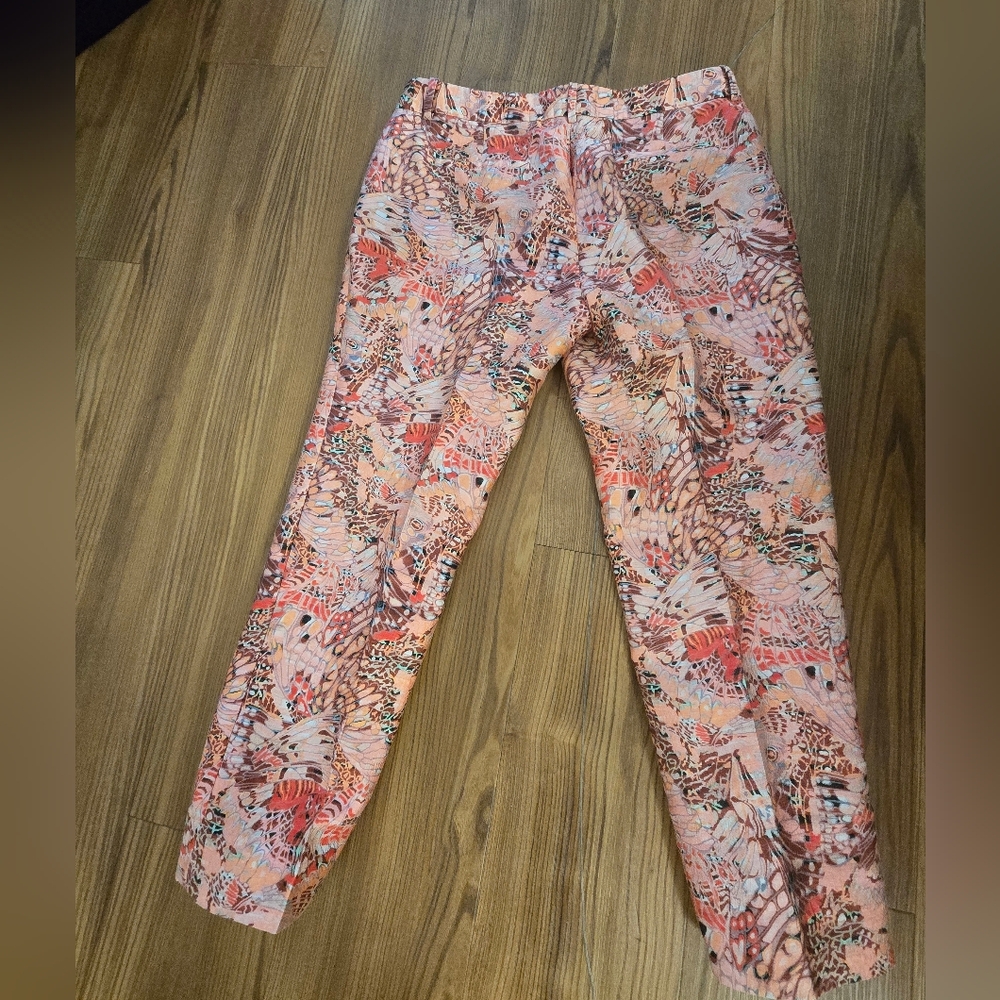 J. Crew Collection Cropped Butterfly Lemonade Pants - Picture 7 of 8